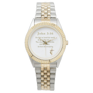 John 3:16 Christelijke geschenken Horloge