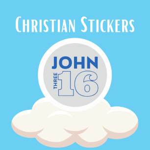 John 3:16 Christelijke Stickers