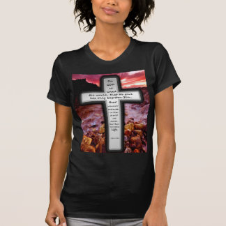 John 3:16 Damesknap korte hoes T-shirt