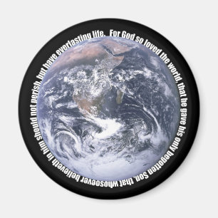 John 3:16-Earth Christelijke Magnet Magneet