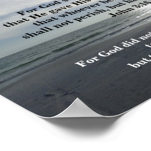 JOHN 3:16 en JOHN 3:17 Poster (Hoek)