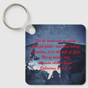 John 3:16 & Ephesians2:8 & 9 Bible Sleutelhanger