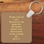 John 3:16 & Ephesians2:8 & 9 Bible Sleutelhanger (Achterkant)