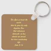 John 3:16 & Ephesians2:8 & 9 Bible Sleutelhanger (Achterkant)