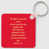 John 3:16 & Ephesians2:8 & 9 Bible Sleutelhanger (Achterkant)