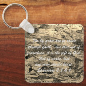 John 3:16 & Ephesians2:8 & 9 Bible Sleutelhanger (Voorkant)