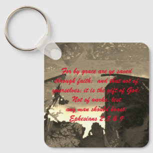 John 3:16 & Ephesians2:8 & 9 Bible Sleutelhanger