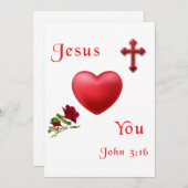 John 3:16 feestdagenkaart (Voorkant / Achterkant)