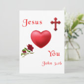 John 3:16 feestdagenkaart (Staand voorkant)