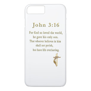 John 3:16 giften 	iPhone 8 plus / 7 plus hoesje