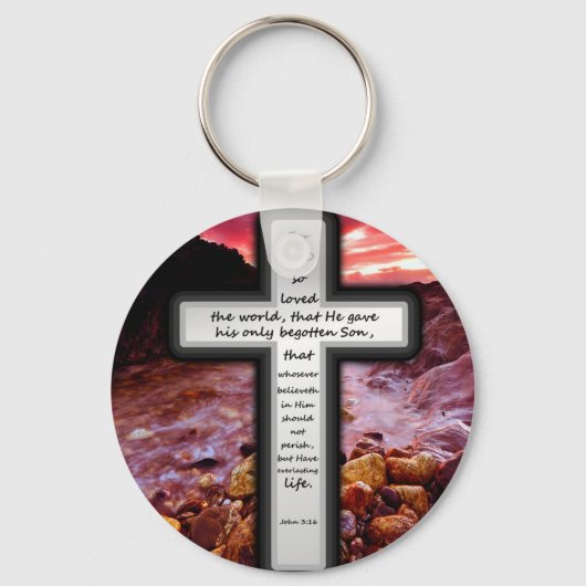 John 3:16 Gifts Sleutelhanger (Voorkant)