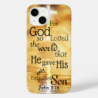 John 3 16 God hield van de Wereld Bijbelse Verse Case-Mate iPhone 14 Hoesje