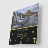John 3:16 God zo geliefd Vierkante Klok (Hoek)