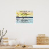 John 3:16 Grote Poster (Keuken)