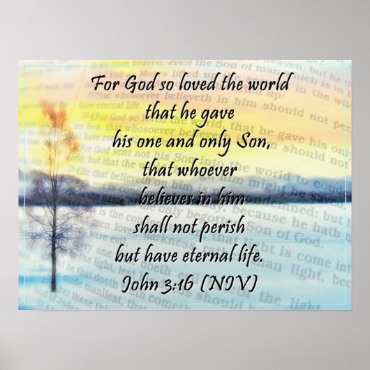 John 3:16 Grote Poster (Voorkant)