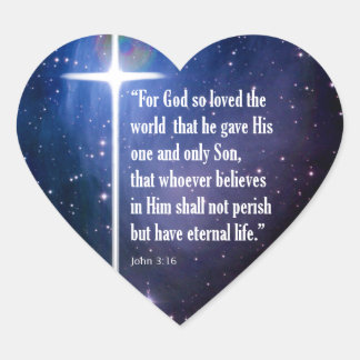 John 3:16 hart sticker