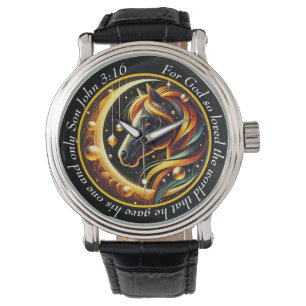 John 3:16 Hemels Paard Tijdstuk Geest Geloof Horloge
