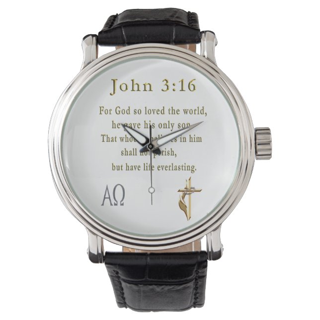 John 3:16 horloge (Voorkant)