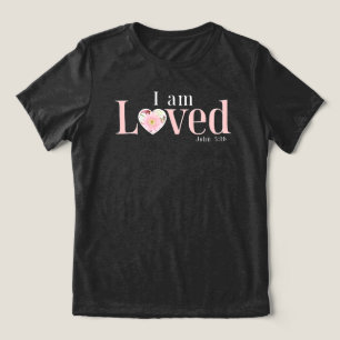John 3:16 Ik word bemind bloemhart christelijk Tri-Blend Shirt