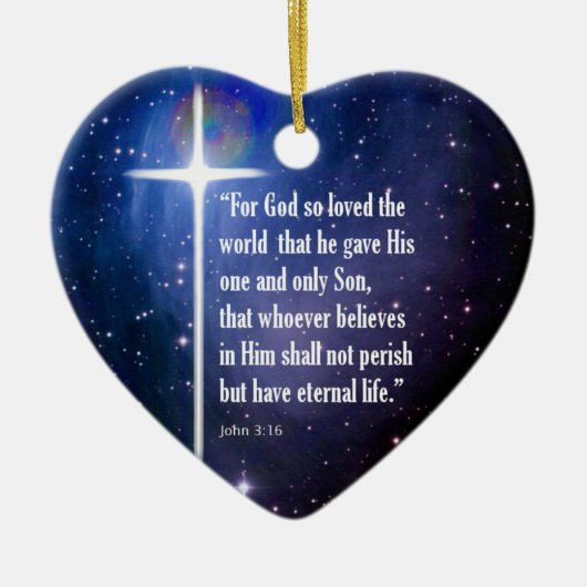 John 3:16 keramisch ornament (Voorkant)