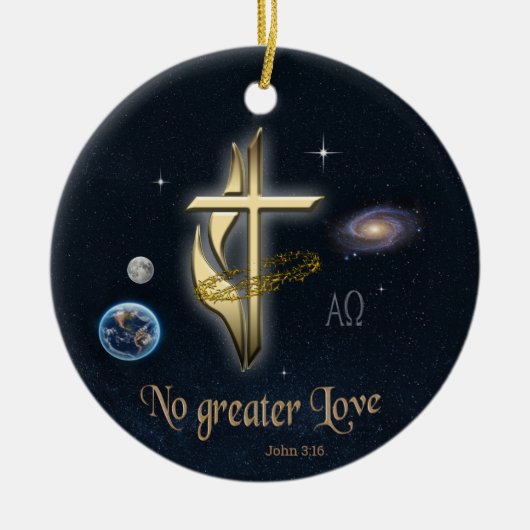 John 3:16 keramisch ornament (Voorkant)