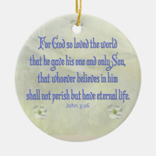 John 3:16 keramisch ornament
