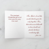 John 3:16 KJV Carte de Noël (Intérieur)