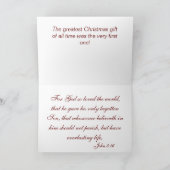 John 3:16 KJV Carte de Noël (Intérieur)