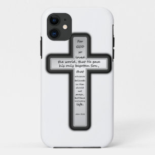 John 3:16 Kruis alleen iPhone 11 Hoesje