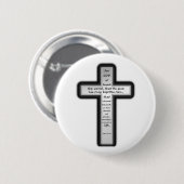 John 3:16 Kruis alleen Ronde Button 5,7 Cm (Voorkant /achterkant)