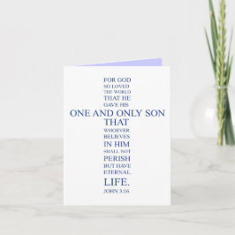 John 3:16 Lege Notecard Kaart