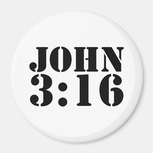 JOHN 3:16 Magnet for fridge or car  (Devant)