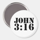 JOHN 3:16 Magnet for fridge or car Magneet (Voorkant / Achterkant)