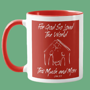 JOHN 3:16 MANGER MUG - ROUGE