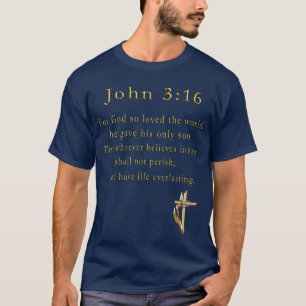 John 3:16 mannen Christelijke kleding T-shirt