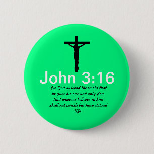 John 3:16 met de Groene Button van de Schrift