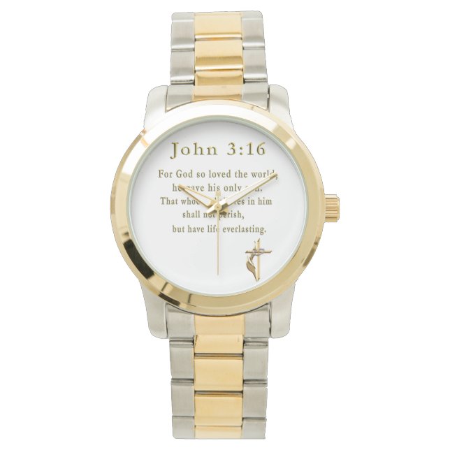 John 3:16 montre chrétienne (devant)