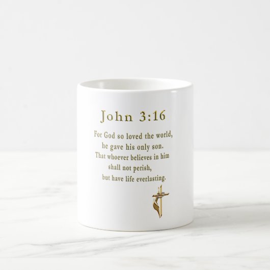 John 3:16 Mug de café chrétien (Centre)