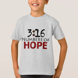 John 3:16, Numbers of Hope Christelijk bericht T-shirt