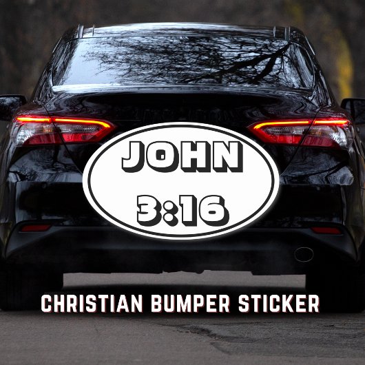John 3:16 Oval Sticker