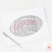 John 3:16 ovale sticker (Envelop)