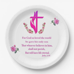John 3:16 papieren bordje