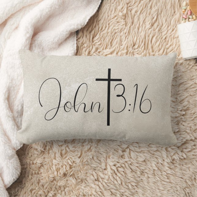 John 3:16 Pearl Background Inspirerend Pillow Kussen (Deken)