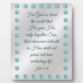 John 3:16 Plaque (Devant)