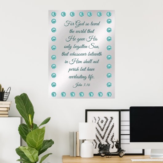 John 3:16 Poster (Thuiskantoor)