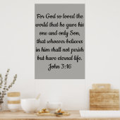 John 3 16 poster (Keuken)