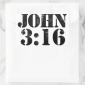 John 3:16 rechthoekige sticker (Tas)