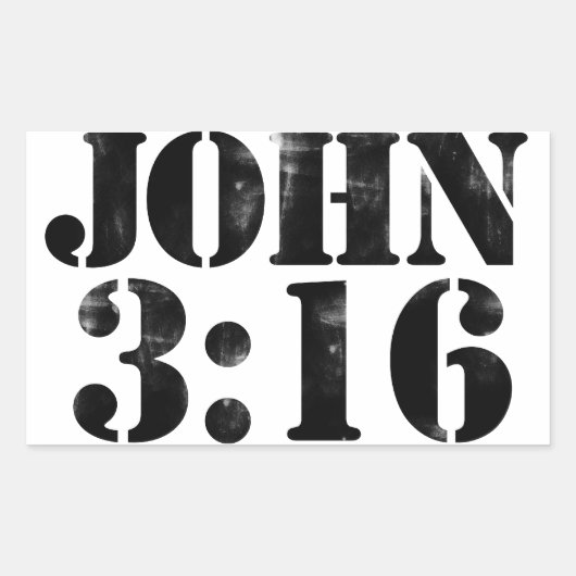John 3:16 rechthoekige sticker (Voorkant)
