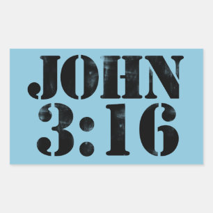 John 3:16 rechthoekige sticker