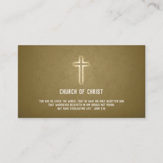 John 3:16 - Religieus kruis Visitekaartje (Voorkant)